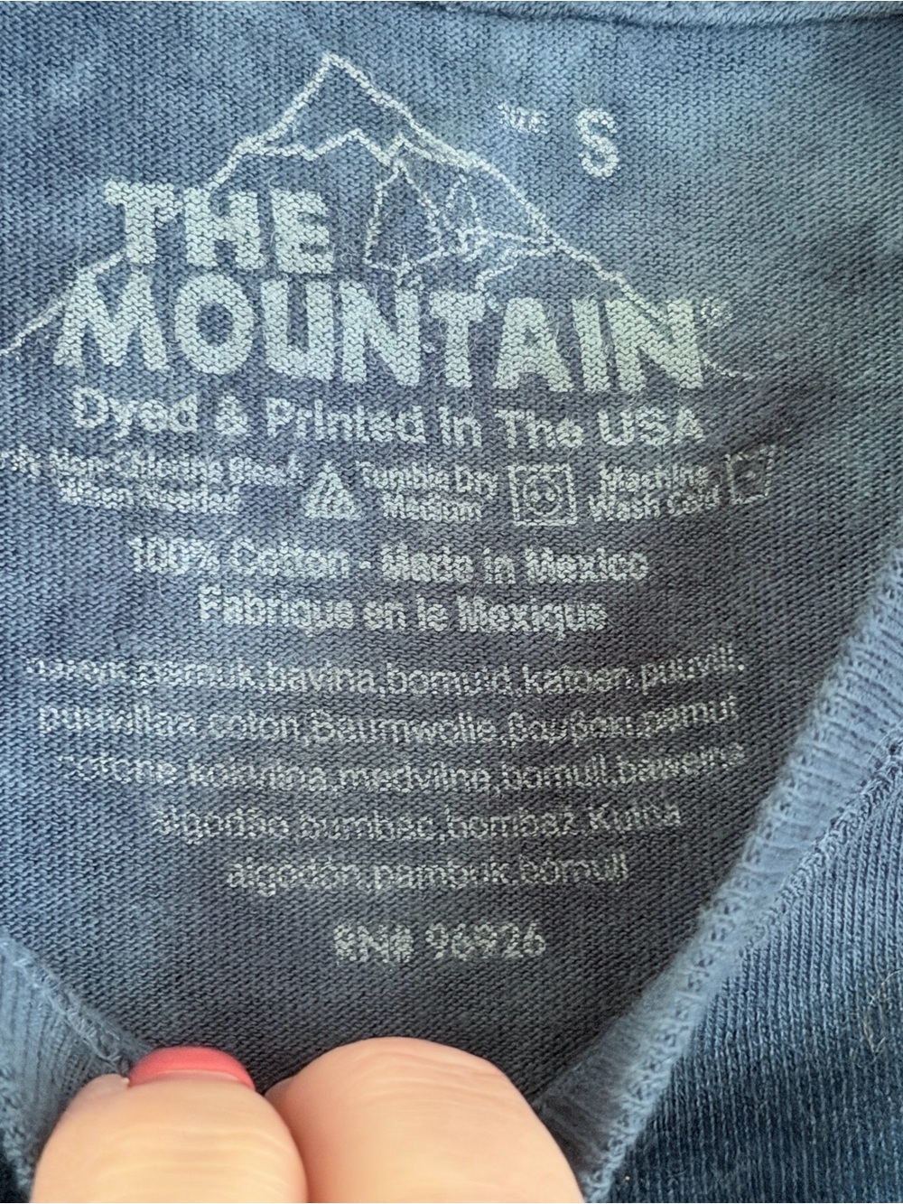 The Mountain Bronx Zoo Big Cats Graphic Tie Dye T-Shirt Size Small Blue Wildlife - Picture 5 of 5